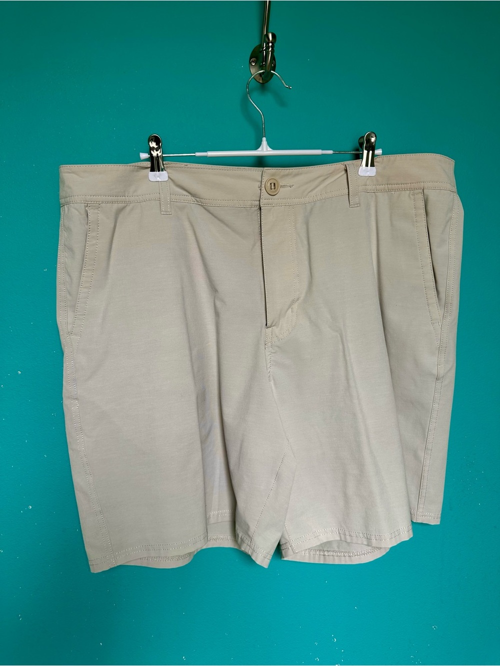 Men's Huk fishing shorts 38 pale kacki
